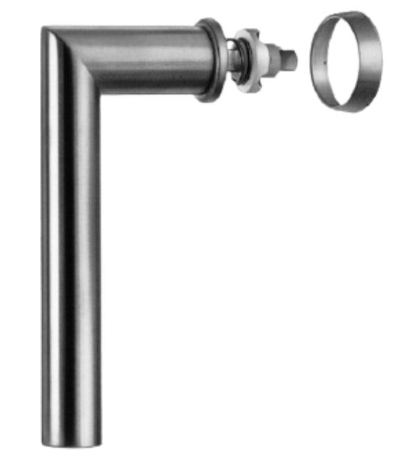 Chrome bathroom faucet on a white background