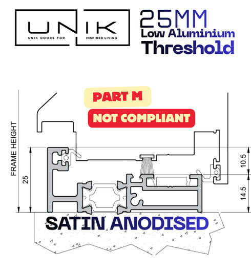 Porte d'entrée et cadre en aluminium CARNABY - Sur mesure - Collection Signature