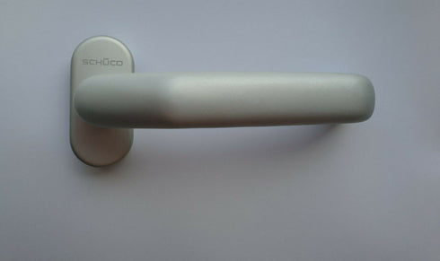 Genuine Schuco Sprung Level Door Handle Silver Satin- Ref 210709