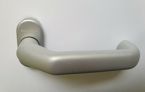 Genuine Schuco Sprung Level Door Handle Silver Satin- Ref 210709
