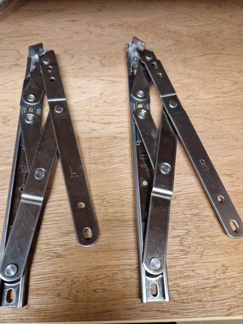 Schueco Heavy Duty Projected Top and Side Window Friction Hinge Stainless 276489-Sold as 1 Pair