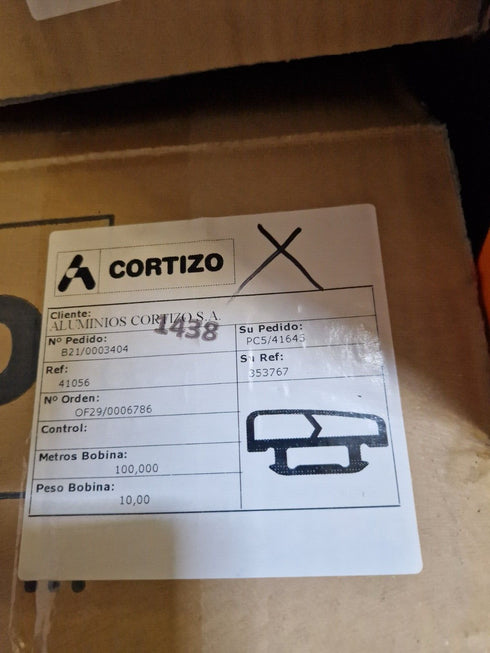 Cortizo Bifold Door Gasket - 353767-5 meter length-for Bifold aluminium doors
