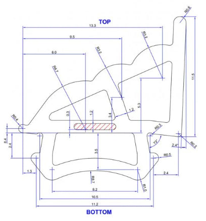 Smart ACDV 272 Bifold Door Sealing Gasket Black - Weather Sealing Strip for Bi-fold Doors-5M Length