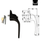 Cortizo Casement Inline Espag Window Handle Black