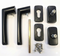 Black door handles and lock components