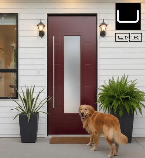 Porte d'entrée et cadre en aluminium CARNABY - Sur mesure - Collection Signature