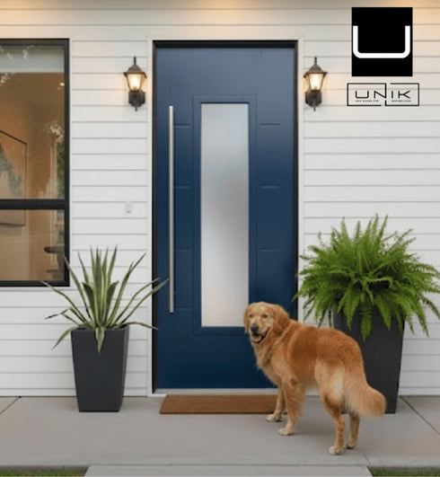 Porte d'entrée et cadre en aluminium CARNABY - Sur mesure - Collection Signature