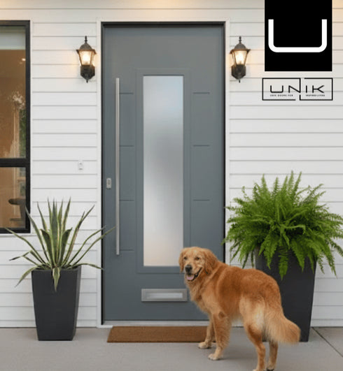 Porte d'entrée et cadre en aluminium CARNABY - Sur mesure - Collection Signature