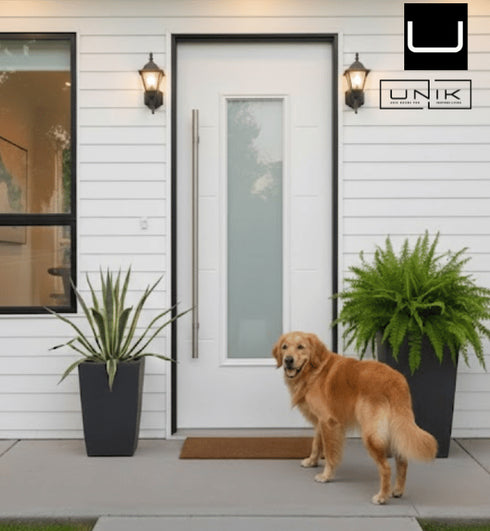 Porte d'entrée et cadre en aluminium CARNABY - Sur mesure - Collection Signature