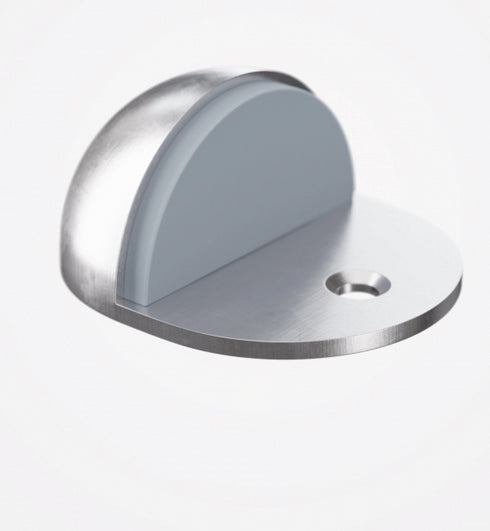 APECS DS-Door Stop - Floor Mounted Zamac Door Stop with Rubber Padding