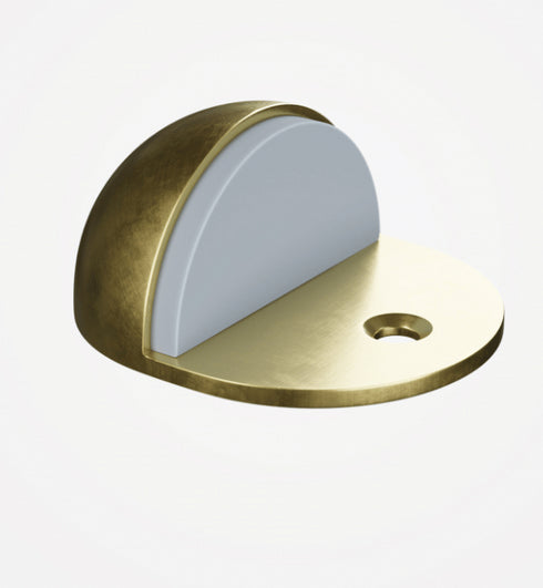 APECS DS-Door Stop - Floor Mounted Zamac Door Stop with Rubber Padding
