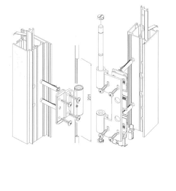 Schuco 239591 Hinge RAL9005 Black