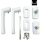 WHITE CORTIZO handle set with spindle, screws and escutcheons-318608
