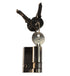 Lock with two keys on a white background