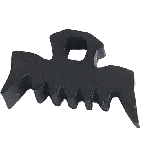 Black metal gear on a white background