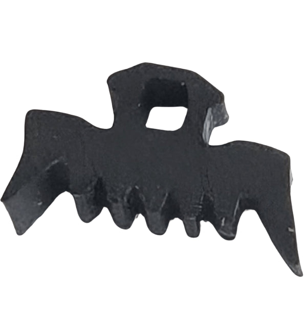 Black metal gear on a white background