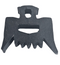 Black plastic tool with a unique design on a white background