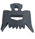 Black plastic tool with a unique design on a white background