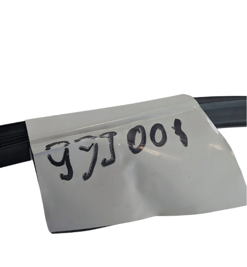 Clear plastic bag with black text on a white background