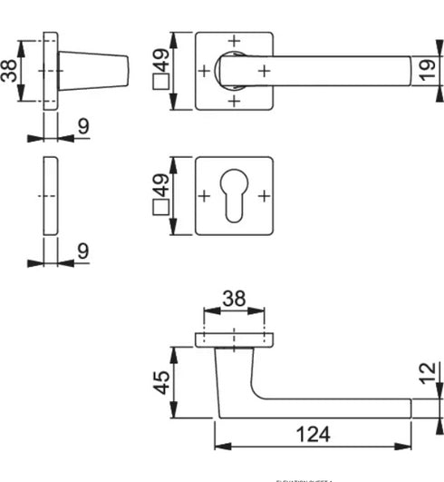 Dallas - M1643/843K/843KS- technical drawings