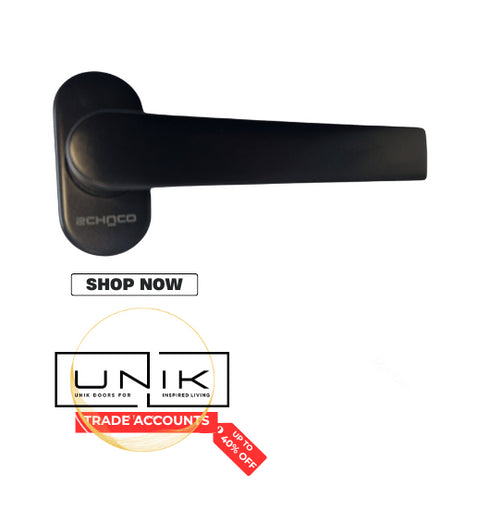 Schuco 240730 Lever door Handle -Black-Flat Design -Sold as 1