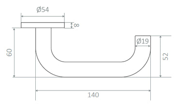 APECS DH 03 INOX Handles - Premium Grade 304 Stainless Steel Door Handles