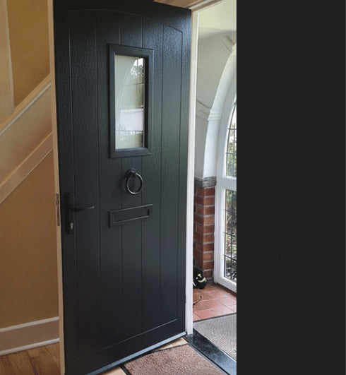 High-performance aluminium composite front door with superior energy efficiency and multi-point locking