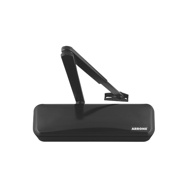 Hoppe ARRONE AR3500 overhead door closer, RAL 9017 Traffic Black finish, article 87101059