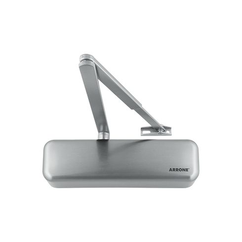 Hoppe ARRONE AR3500 overhead door closer, SSS/SSS Satin Stainless Steel finish, article 87101069