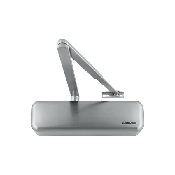 Hoppe ARRONE AR3500 overhead door closer, SSS/SSS Satin Stainless Steel finish, article 87101069