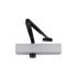Hoppe ARRONE AR3500 overhead door closer, SE Silver Enamel / Black Arm finish, article 87100233