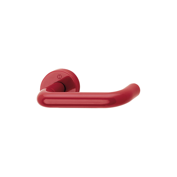 Hoppe Paris K138/15 nylon lever handle on rose, F3003 Ruby Red, article 585915