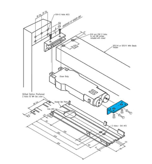 Technical diagram of a mechanical assembly with labeled parts on a white background