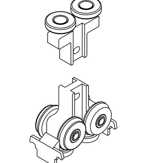 SCHÜCO 233942 Roller Carriage Set for Schuco ASS70HI Bifold Doors -Up to Year 2022