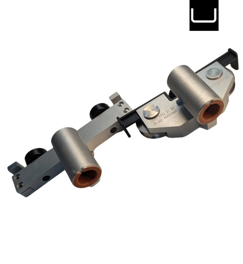 Metal mechanical component on a white background