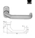Schuco 210709 Door Handle Cranked - EV1 Silver Coloured