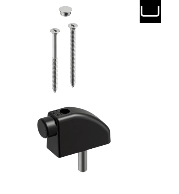 Siegenia HS Sliding and Lift and Slide Patio Door Bumper Stop – Black RAL 9005