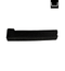 Black foam roller on a white background