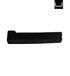 Black foam roller on a white background