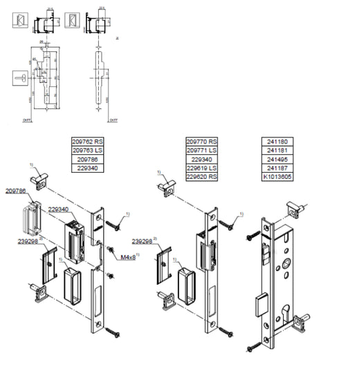 Schuco 209770 Electric Strike - Right Hand