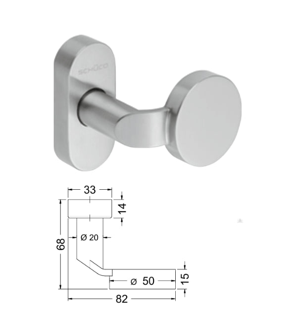 Schuco 240708 Commercial Pull Door Handle - Stainless Steel