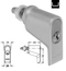 Schuco 247680 SECURITY PUSH IN WINDOW HANDLE SHORT EV1 1NO