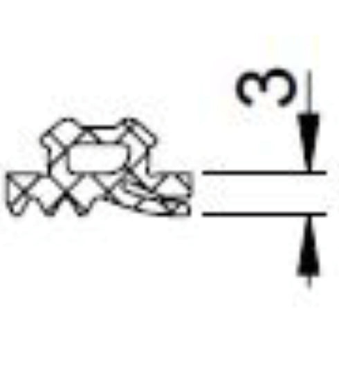 Technical drawing of a mechanical component with dimensions