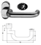 Schuco 210892 Door Handle FSB Design 1070 Stainless Steel - Cranked