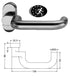 Schuco 210892 Door Handle FSB Design 1070 Stainless Steel - Cranked