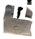 Mechanical parts in clear plastic packaging on a white background