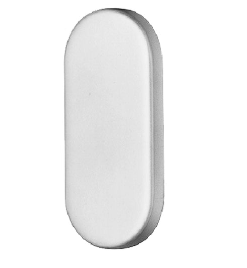White oval object on a white background