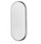 White oval object on a white background