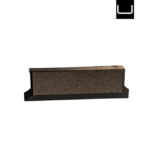 Brown textured object on a white background