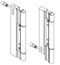 Technical drawing of a door handle mechanism on a white background